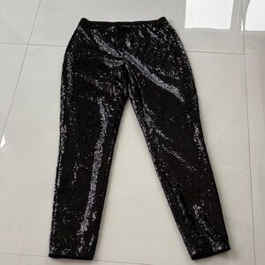 Cable & Gauge Black Sequin Leggings